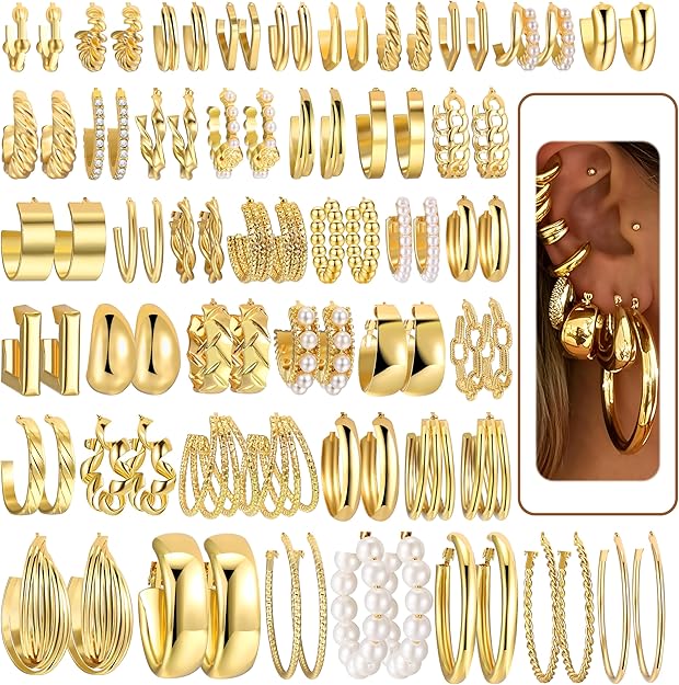 Aretes color ORO (1 Par)